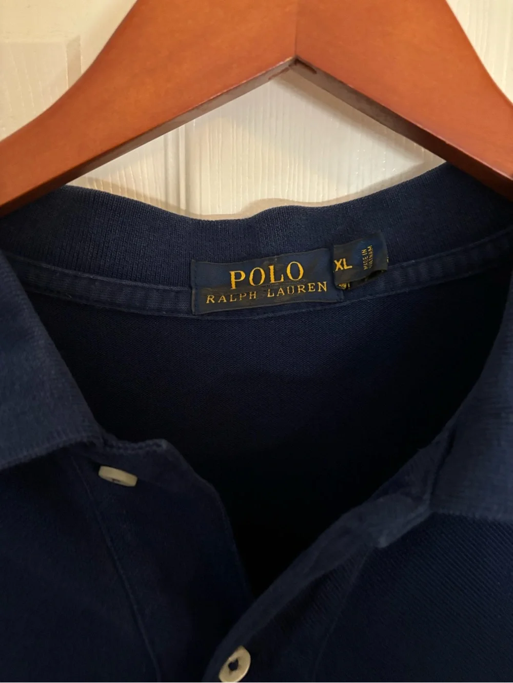 Ralph Lauren Navy Polo with White and Blue Stripes